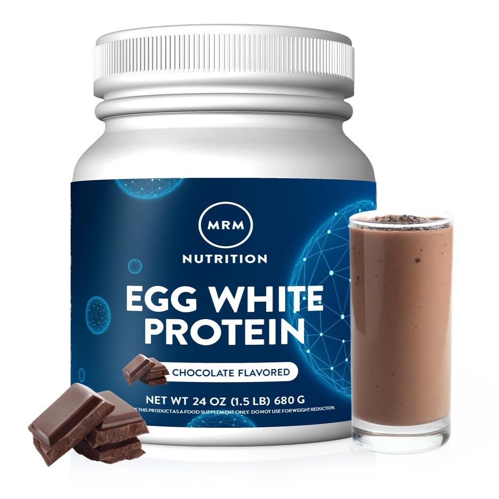 MRM Nutrition Egg White Protein □ Chocolate Flavored □ 23g Fat-Free Protein com enzimas digestivas