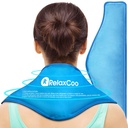 Neck Ice Pack Wrap, Gel Reutilizável Pacote de Gelo para Ombros do Pescoço, Terapia de Compressão Frio para alívio da dor, Lesões, Inchaço, Contusões, Espraias, Inflamação e Cirurgia Cervical Recuperação