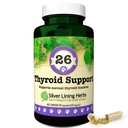 Silver Lining Herbs Thyroid Suporte para cães – Suplemento de ervas naturais para ajudar a manter a função saudável da tiroide, respiração e peso – 90 cápsulas