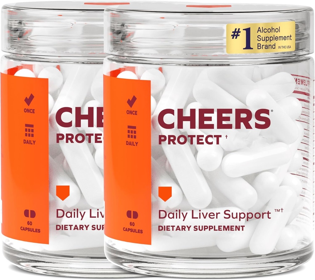 Cheers Proteger suplemento diário do fígado para os bebedores com L-cisteína + DHM . Aumente os níveis de glutationa .60 doses .
