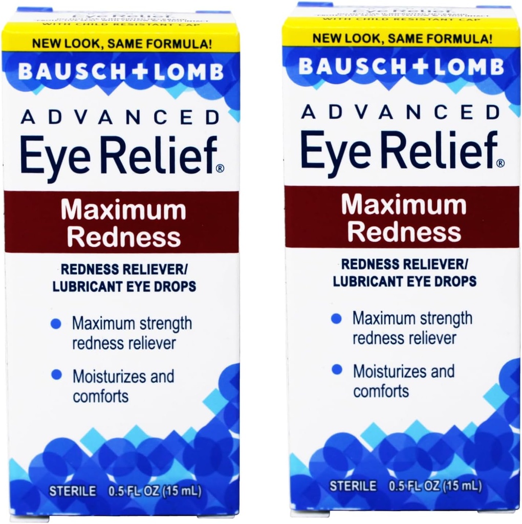 Bausch & Lomb Advanced Eye Relief Redness Máximo de Relief Drops - 2 pk.