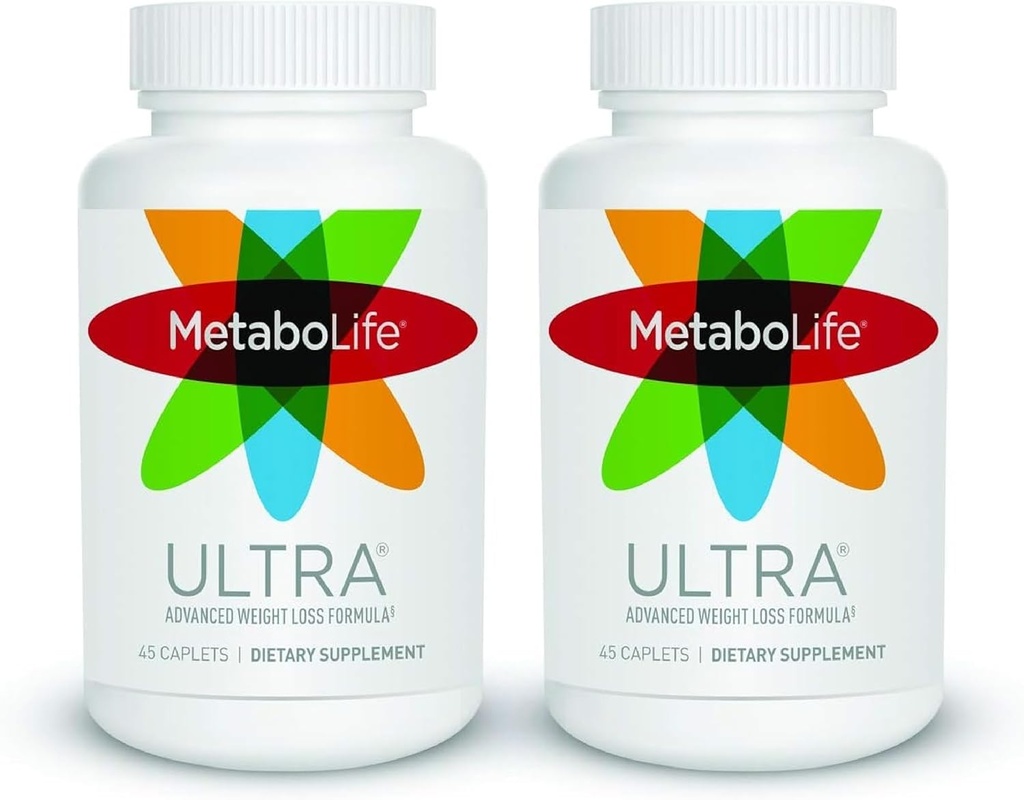 Twinlab MetaboLife Ultra - Suplemento dietético - Suplemento de fome para mulheres e homens - 800 mg, 45 Caplets - 2 Pack