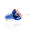 Aparelhos auditivos, amplificador de ouvido para audição, próteses auditivas operadas por bateria para idosos CIC No ouvido Amplfier Affordable Sound Enhancer Azul (Orelha esquerda)