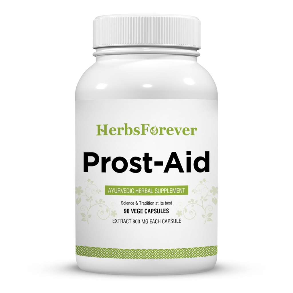 Herbsforever Prost-Aid Cápsula Prostate Suplemento Promove a saúde prostática 90 Cápsulas