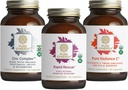 PURE SYNERGY Imediato Imune Support Bundle Orgânico Suplemento de Vitamina C Suplemento de zinco feito com alimentos inteiros Fórmula de ervas rápida com extrato de Echinacea