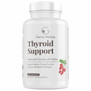 Suporte de tiroide - Fórmula avançada com iodo, suporta metabolismo e energia, suporta tireóide saudável. Suplemento de tiroide sem OGM - 60 Cápsulas