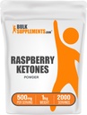 BulkSuplementos.com Framboesa Cetonas Pó - Framboesa Cetonas Suplemento, Antioxidante Fonte - para suporte energético, Gluten Free, 500mg por serviço, 1kg (2,2 lbs) (Pacote de 1)