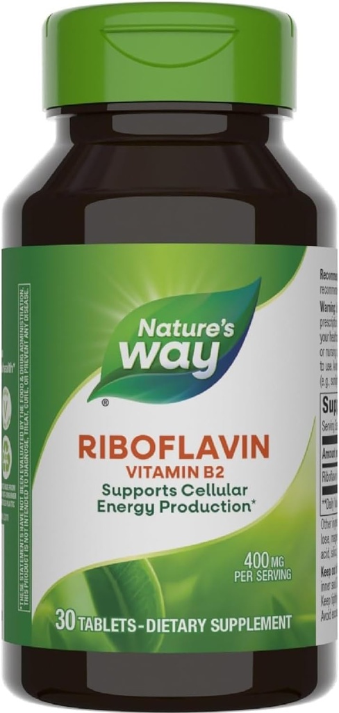 Via Natural Riboflavina Vitamina B2, 400 mg por porção, Pacote de 3