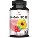 VALI D-Mannose 1000mg Fórmula Urinária Sanitária. Pó de fruta de cranberry orgânico & Hibiscus. Bladder saudável, Limpeza Natural, Flush de Detox Rápido, Pílulas de suporte de função de ervas UT. 60 Cápsulas Veggie