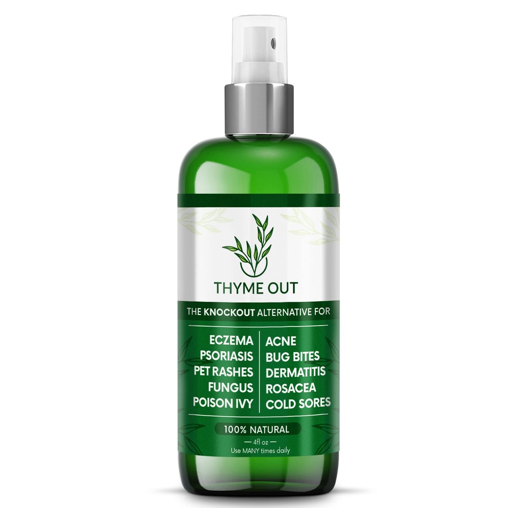 Tratamento de Eczema Natural - Tratamento de Psoríase - uma solução All-in-One para Acne, Dermatite, Rosacea, Soros Frios, Mordidas, Hera Veneno - Spray Anti-Itch para alívio da pele comichão 4 onças