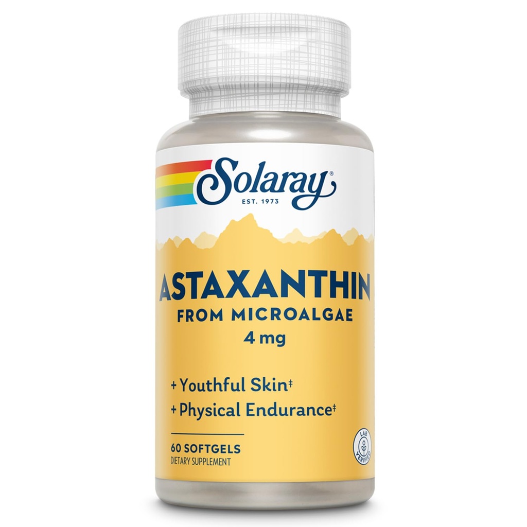 SOLARAY Astaxantina 4 mg de antioxidante