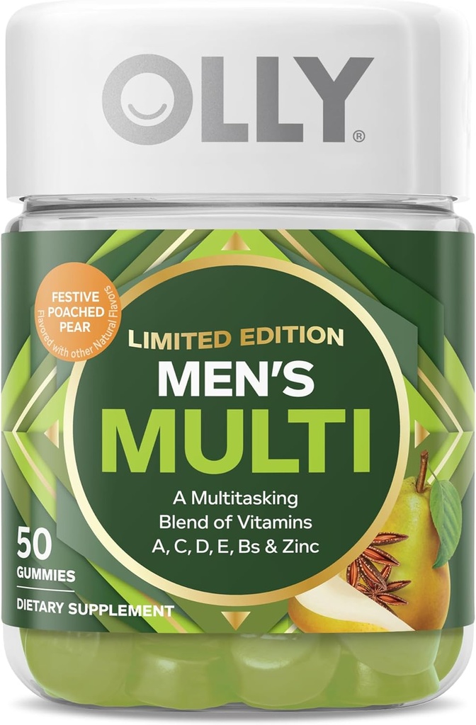 OLLY Multi, Vitaminas A, C, D, E, B, Zinco, Edição Limitada, Ciderra Festiva - 50ct