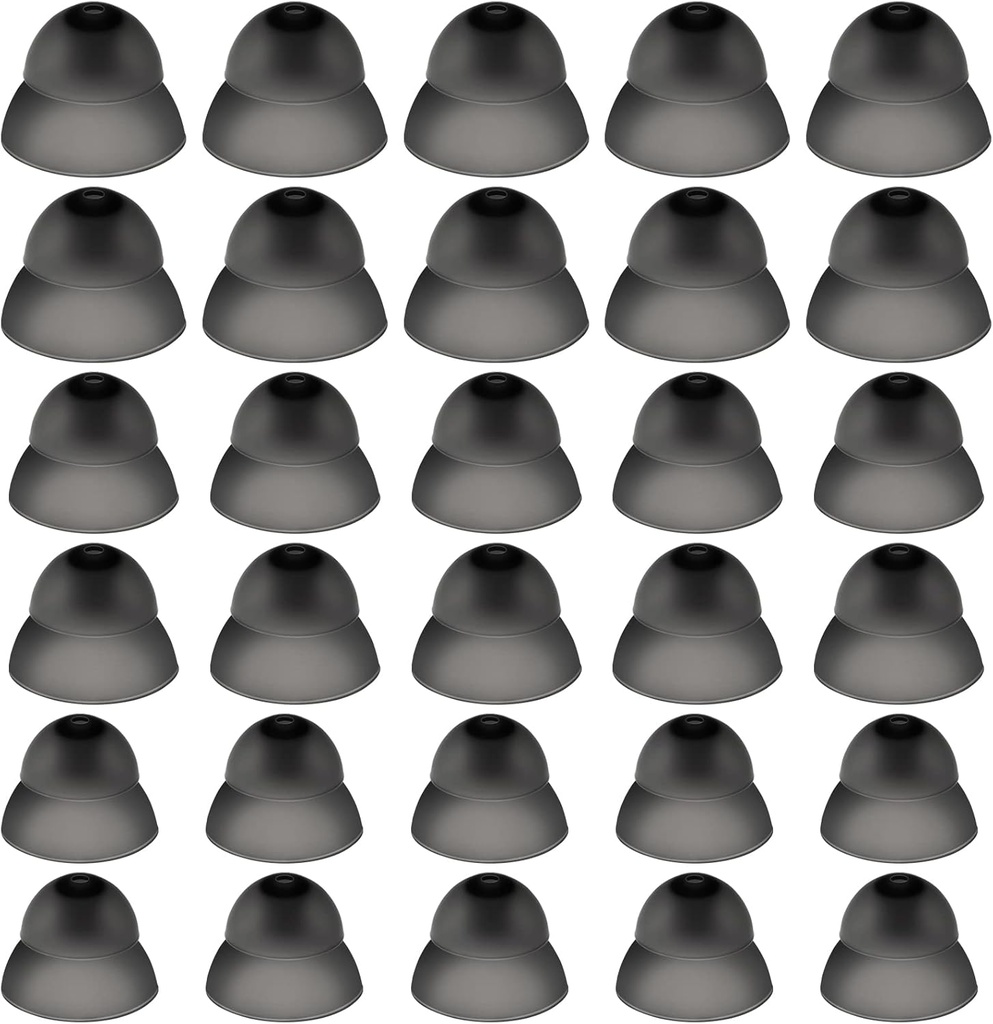 30 Pcs Dome Hearing Aid Silicone Hearing Aid Domes Hearing Aid Poder Médio Close Small Ear Tips Hearing Direct Large Power for Hearing Reound Accessories (Black)