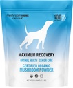 Om Mushroom Matrix Máximo Recuperação Cogumelo Suplemento Pet Pó, Suporta Saúde Optimal e Cuidados Sêniores para Cães e Gatos, 200 Grams, 7.1 oz