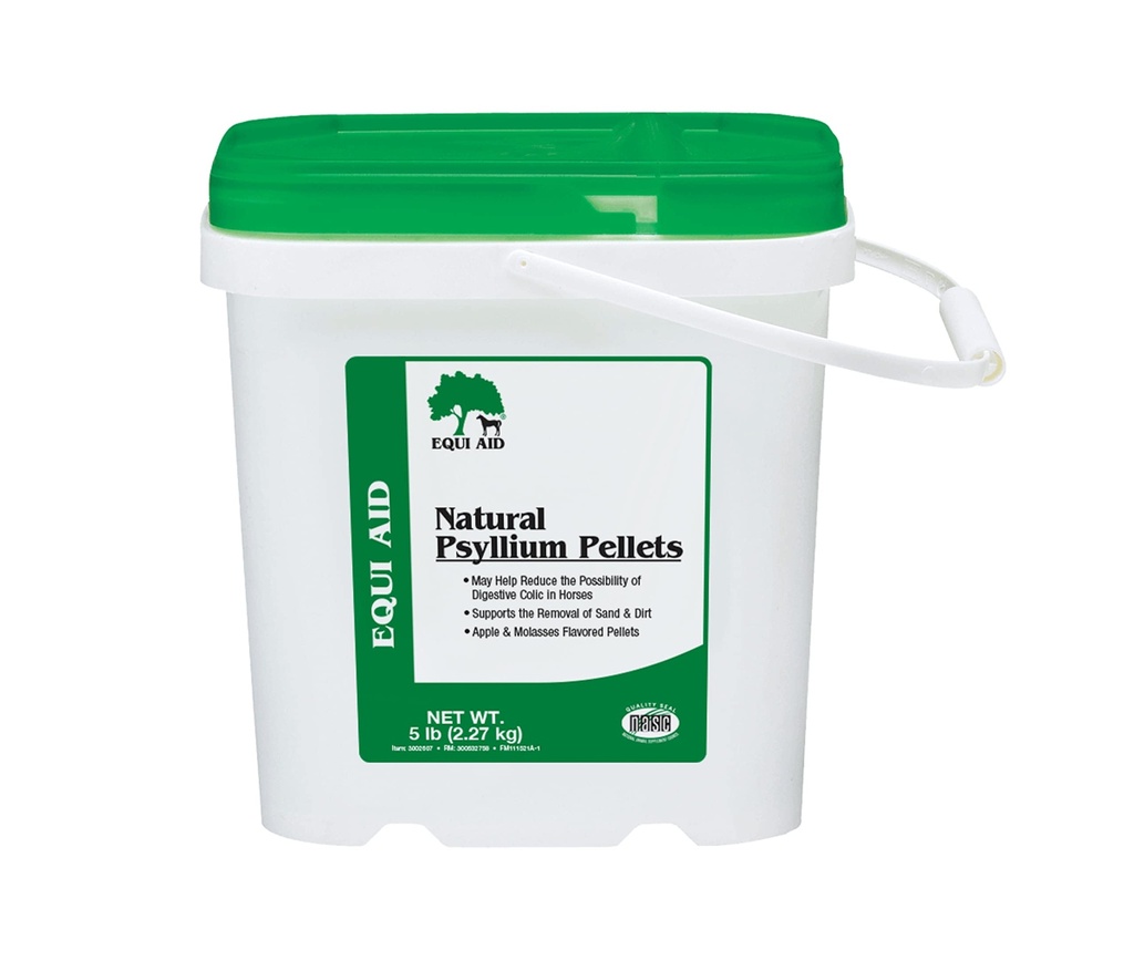 Farnam Equi Ajuda Psyllium Pellets Natural Horse Suplemento para cavalos, apoia a remoção de areia e sujeira do Colón Ventral, 5 Libras, 16 Scoops