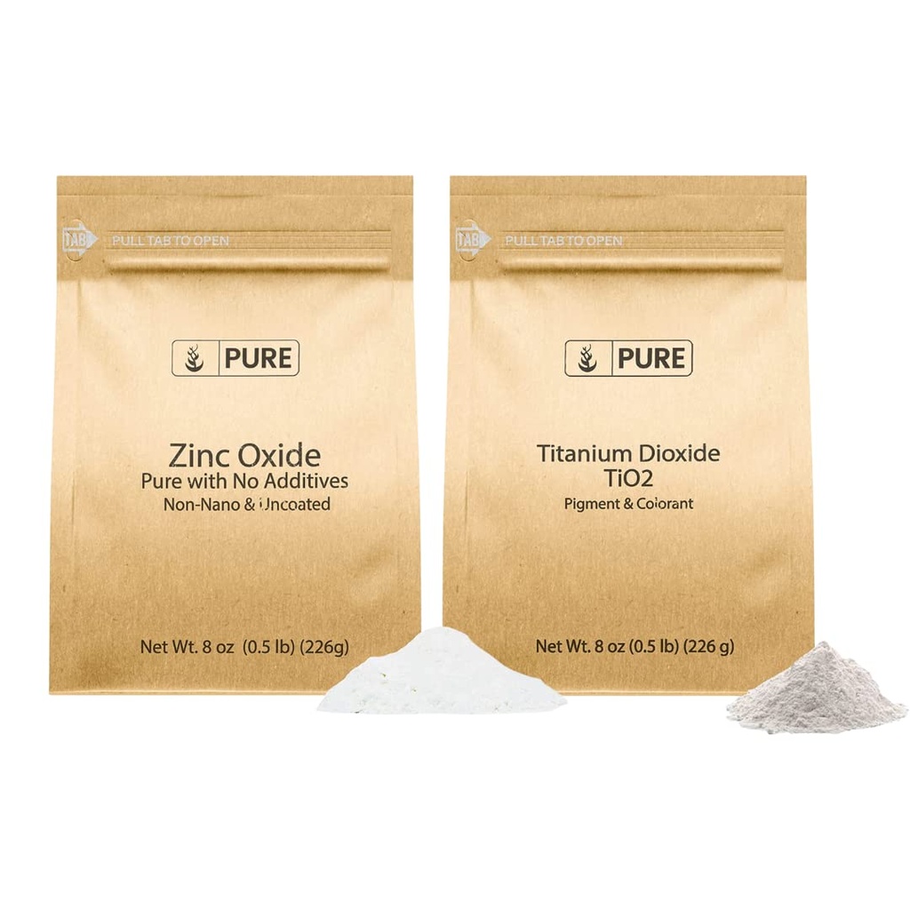 Pure Original Ingredients Sunscreen Bundle, (8 onças) óxido de zinco, dióxido de titânio, pele segura, protetor solar
