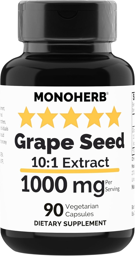 MONOHERB Uva Extract 1000 mg - 90 Cápsulas Vegetarianas