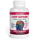 Natura 5-HTP Supremo - para controle de humor positivo, relaxamento e apetite - com 5-HTP, L-Tirosina, L-Lysina, Vitamina B6, Folato (ácido fólico), Vitamina C (ácido ascórbico), Cálcio - 90 Cápsulas