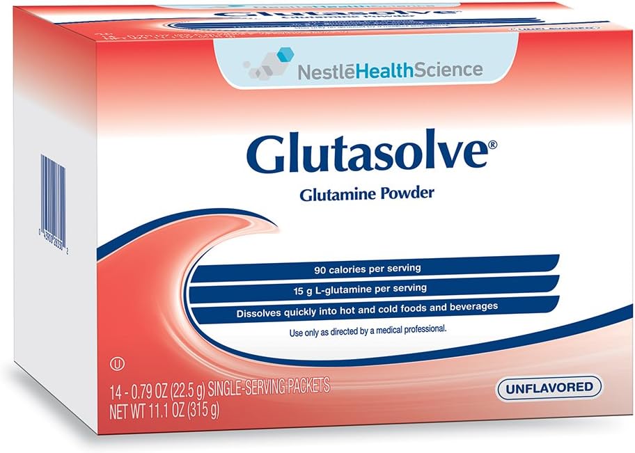 Glutasolve Glutamina pó, Sem sabor, 0,79 Oz Embalagem, 14 Embalagem
