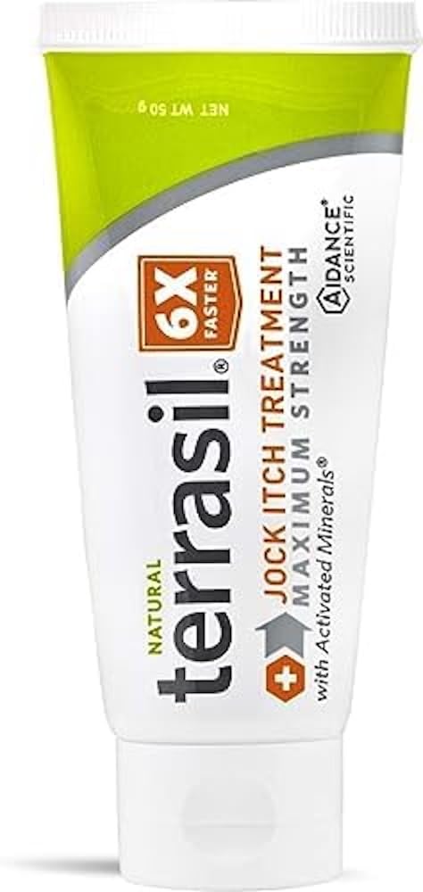 Terrasil Jock Itch Tratamento antifúngico Força extra -Clinicamente comprovado Clotrimazol para tratamento eficaz Jock Itch, Tudo-Natural calmante cuidado e alívio rápido de Jock Itch (50g)