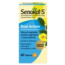 Senokot-S Dual Action 60 Comprimidos, Ingrediente Laxativo Vegetal Natural Plus Tablets amaciador de fezes, gentil confiável durante a noite alívio de constipação ocasional Branco