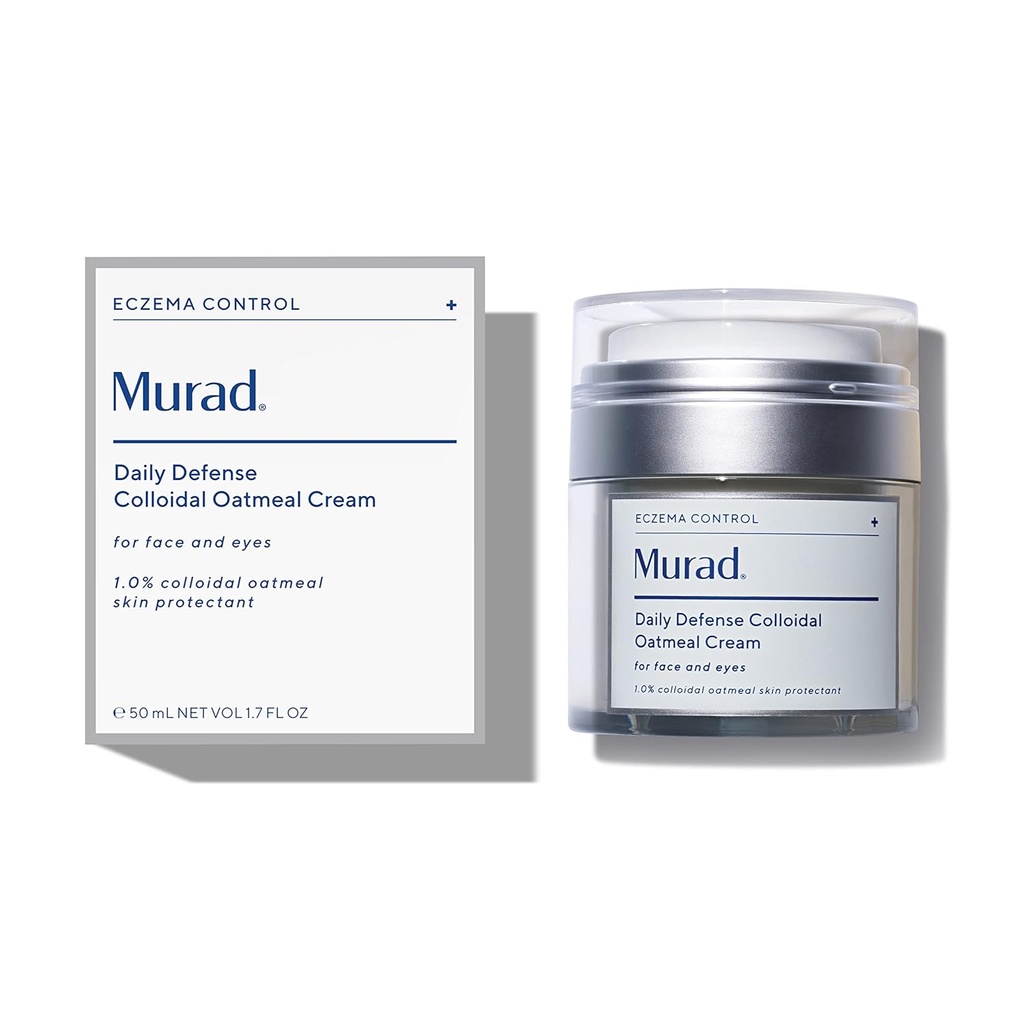 Murad Eczema controle diária defesa Colloidal Aveia Creme – Redness e Itch alívio Hidratante Face - calmante e hidratante tratamento da pele, 1.7 Fl Oz
