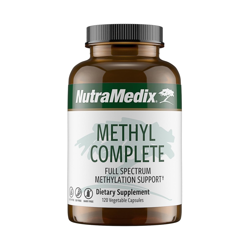 NutraMedix Metil Complete - Cápsulas completas de metilação e suporte energético - Vitamina B2, B6, B12 & Folato - com Creatina Monohidrato e Betaína Anidra (120 Contagem)