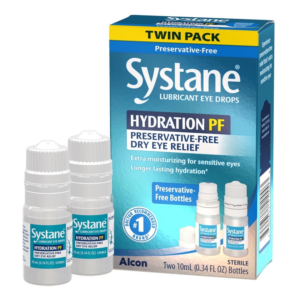 Systane Hydration Multi-Dose Preservative-Free Eye Dry Eye Relief Twin Pack (2x10ml)