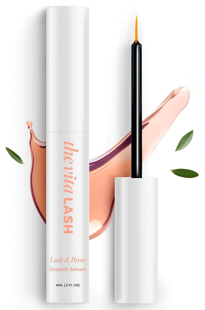 Cílios & Brow Enhancing Serum □ Serum de crescimento avançado Lash para Fuller, Cílios mais longos & Thicker Brows □ Vegan, Hydrating Lash Serum, 6 ml - 2 fl oz