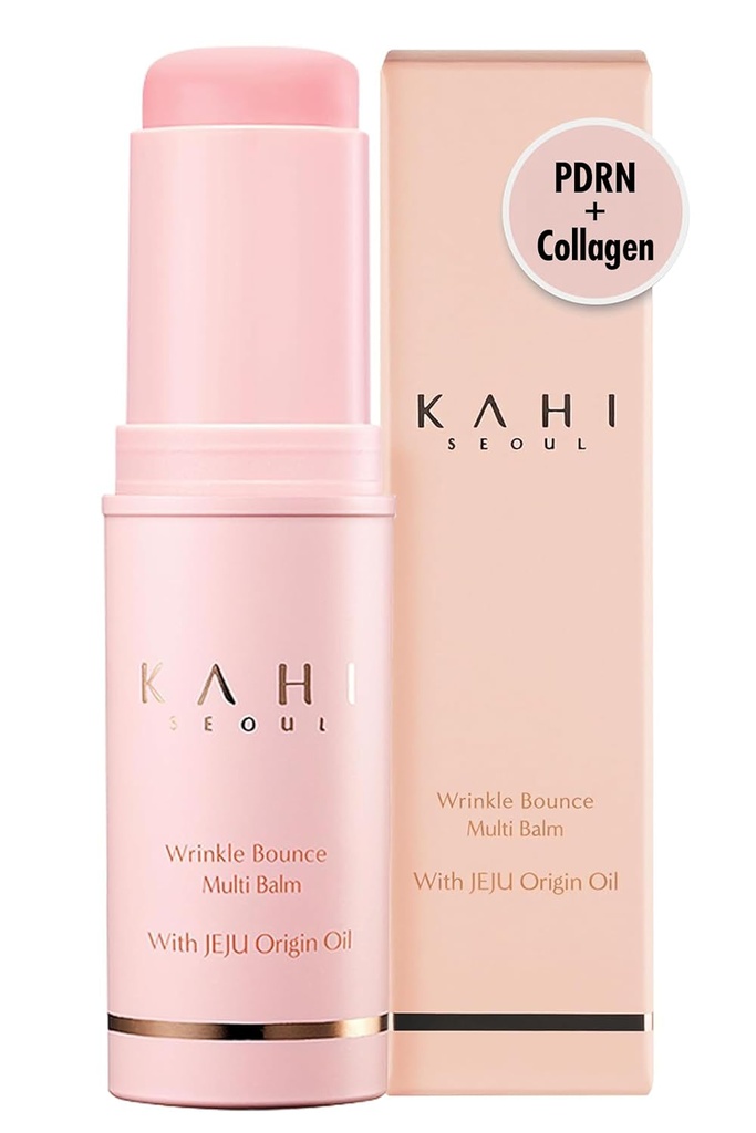 KAHI Wrinkle Bounce Multi Balm Stick PDRN Collagen Wrinkle Stick □ Cuidado com a pele coreana Tudo em Uma Hydrating Lip Balm Cream Neck Cream Make Up Base & Face Mist Misture Balm