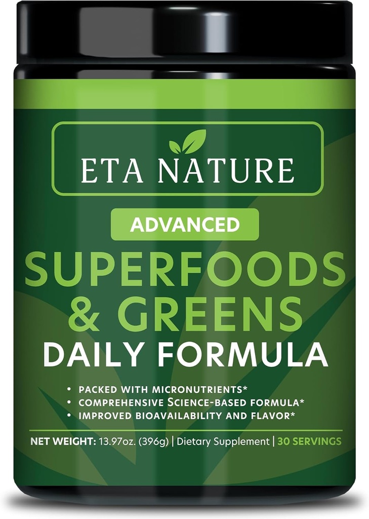50 Super Verdes Pó - Verdes Superalimento em pó com frutas e vegetais Suplementos - Super Verdes Verde Pó para Energia, Digestão, Vitalidade & Imunidade - 30 Servimentos Vegan e Não-GMO