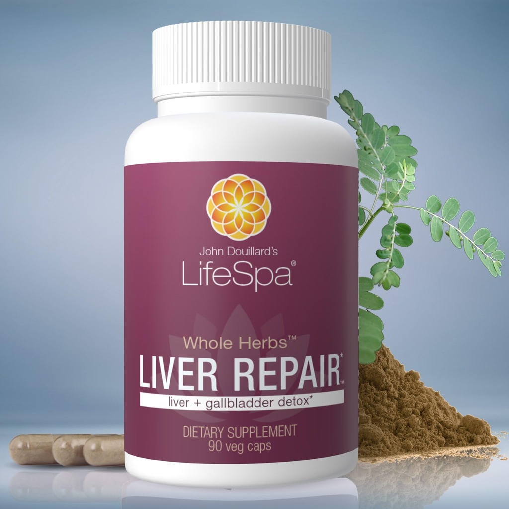 LifeSpa Whole Herbs Fígado Reparar Detox Fígado e Reparar Suplementos de Saúde para Saúde do Fígado Suporta Detox Fígado e Gallbladder 90 Cápsulas
