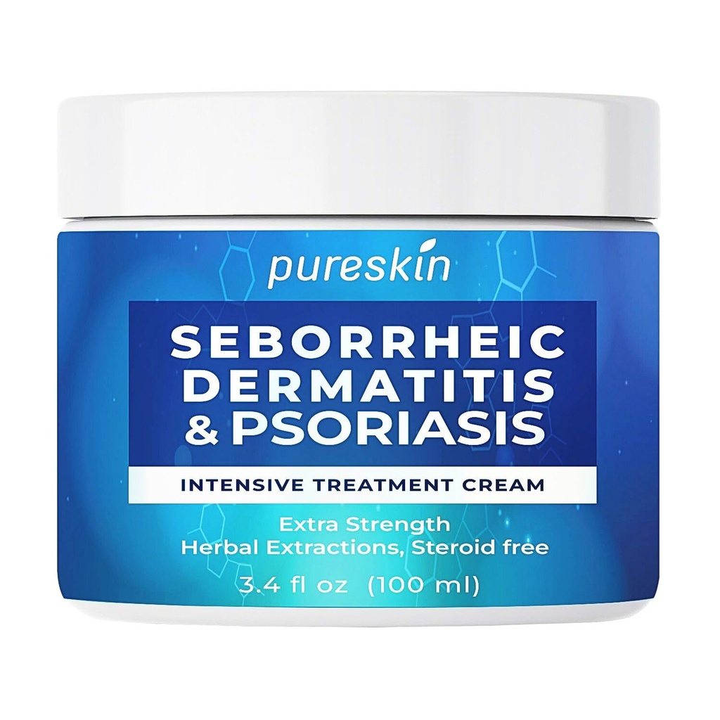 Dermatite seborreica Psoríase Creme: Tratamento antifúngico - tradicional ervas infundidas - alívio para flaking pele de couro cabeludo irritada - esteróides Lasting grátis Resultado 3.4 Oz