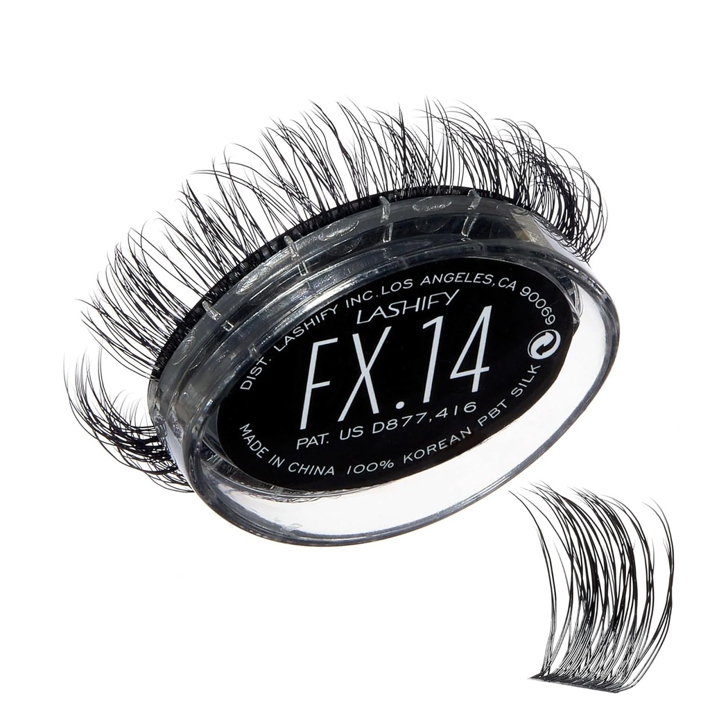 Lashify Fluffy FX 14mm Gossamer DIY Extensões de pestanas Refil, para a aparência mais Curliest e Fluttery, preto, pestanas falsas fáceis