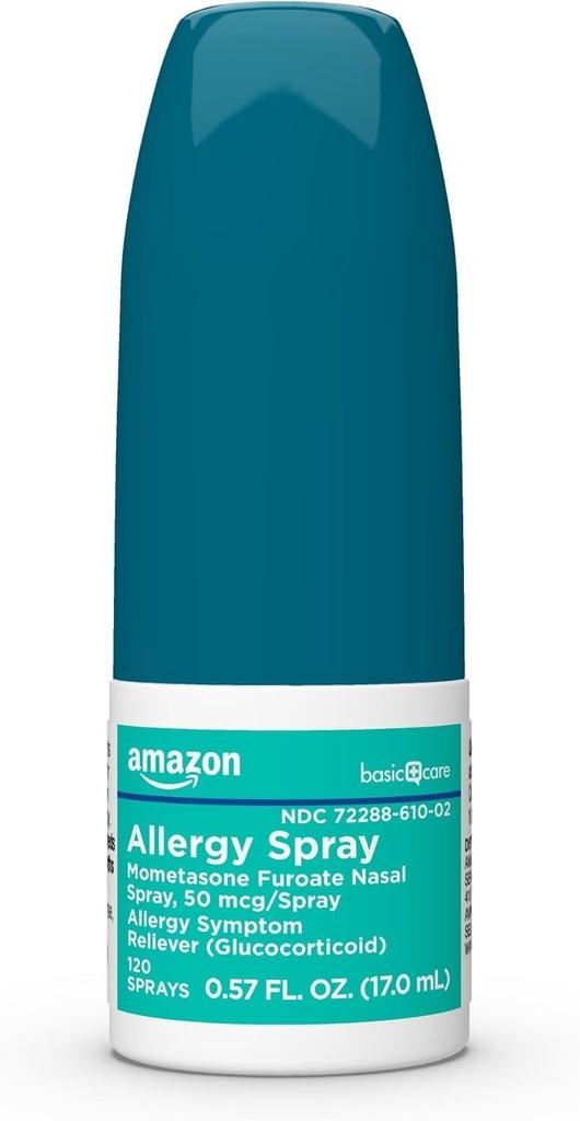 Cuidados Básicos Alergia 24 horas Pulverizador nasal, Mometasone Furoate Pulverizador nasal 50 mcg/Spray, Não-Drowsy