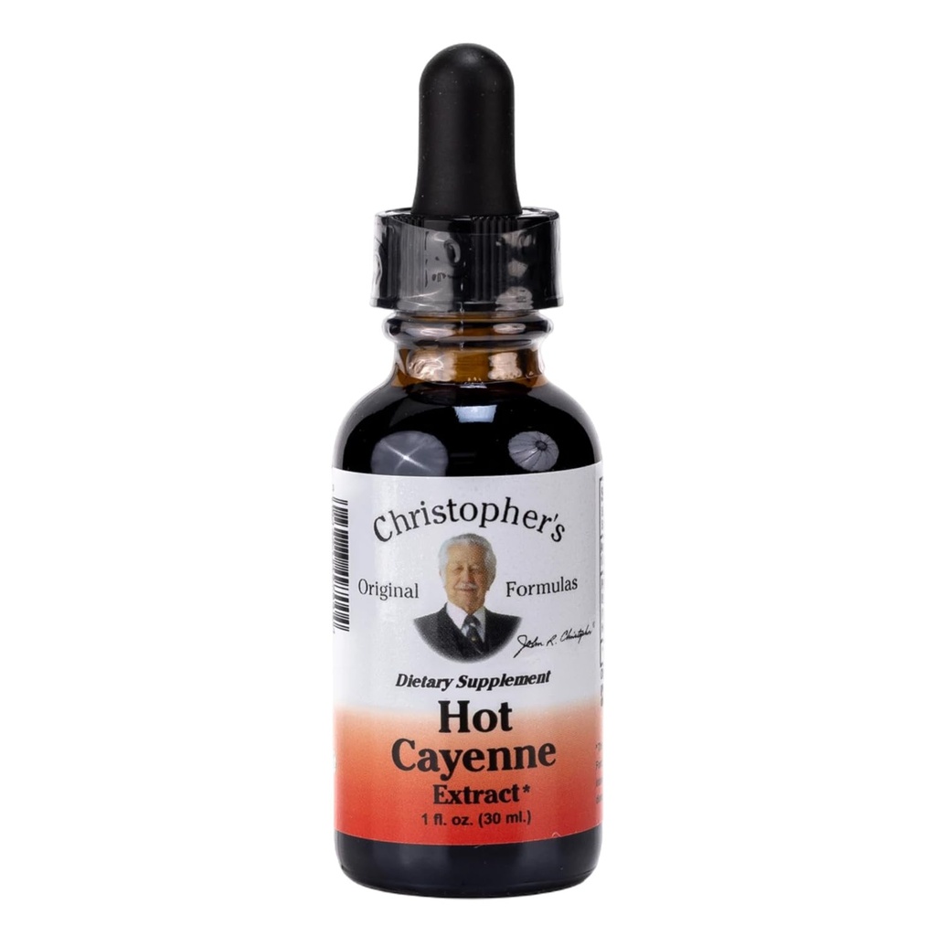 Fórmulas originais de Christopher Hot Cayenne Extract, 1 fl oz - Suplemento de ervas naturais
