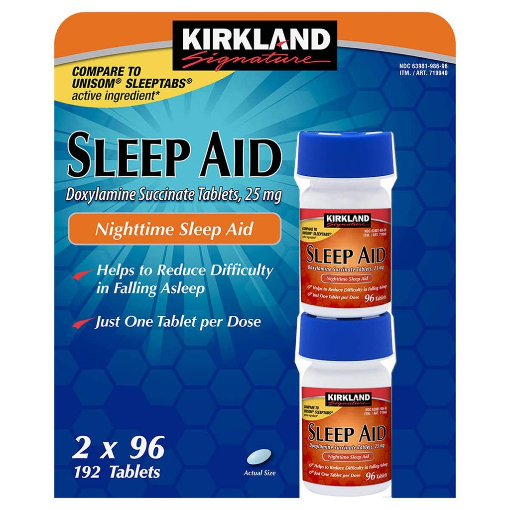 Kirkland Signature Sleep Aid, 192 Comprimidos