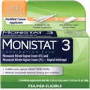 Monistat 3 dias de tratamento de infecção de levedura para as mulheres, 3 Miconazol pré-filled creme aplicadores e externo Monistat Anti-Itch creme Bundle