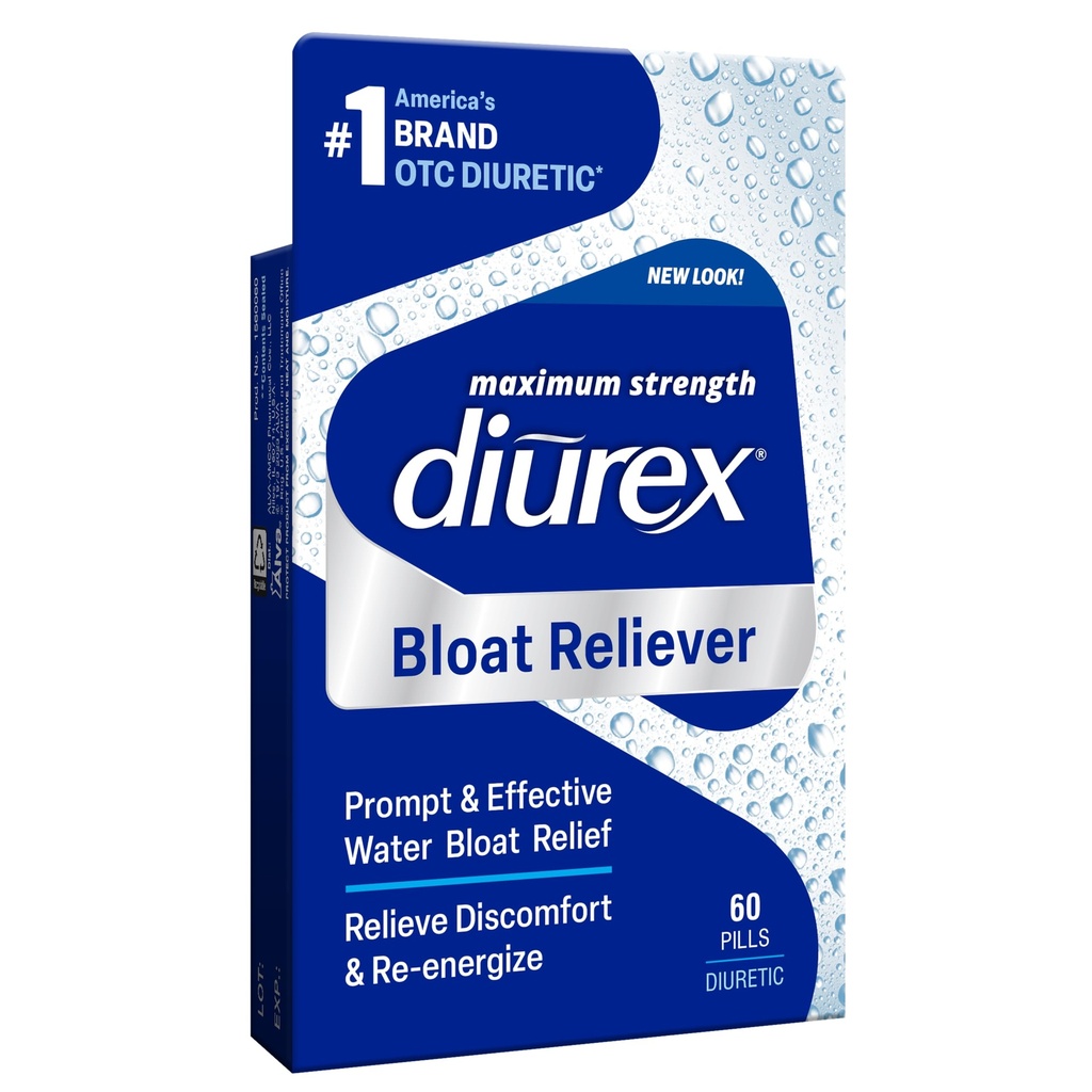 Diurex Bloat Reliever Aliviar Bloat de água, Puffiness, Inchaço & Fadiga