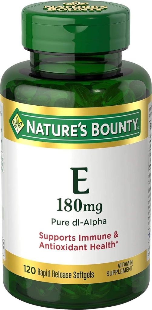 Vitamina E 400 UI Softgels Puro DL-Alpha 120 Geles Macios (Pacote de 2)