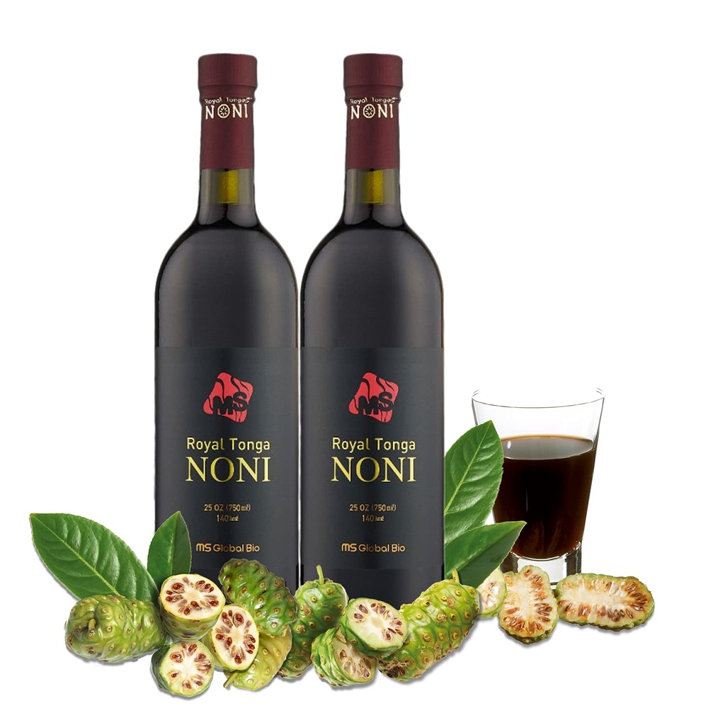 Royal Tonga Noni - 100% Autêntico Noni Juice (Caso de 2PK), 25 onças Garrafas de Noni Juice (Suco de Nonie)