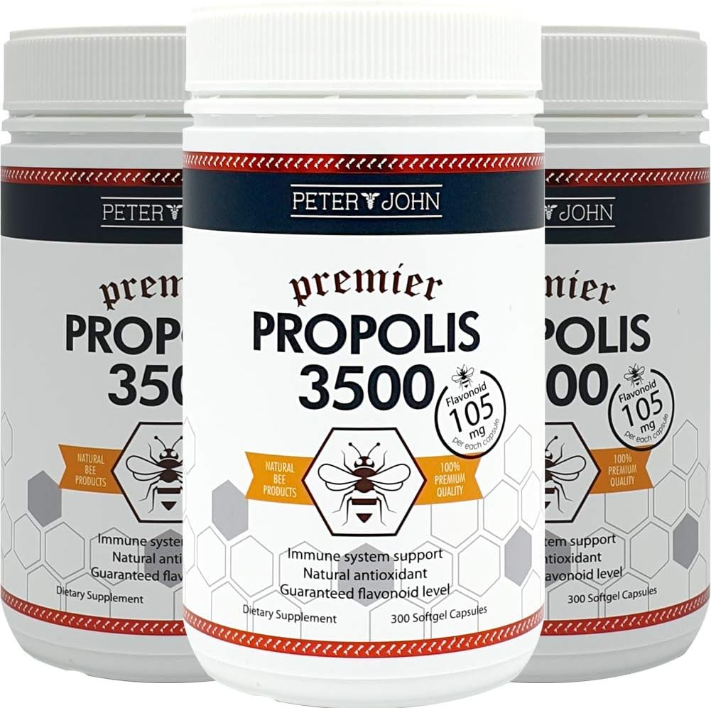 SAÚDEFARM Peter John Própolis 3500 (Flavonoid 105mg) 300 Cápsulas Softgel (3)