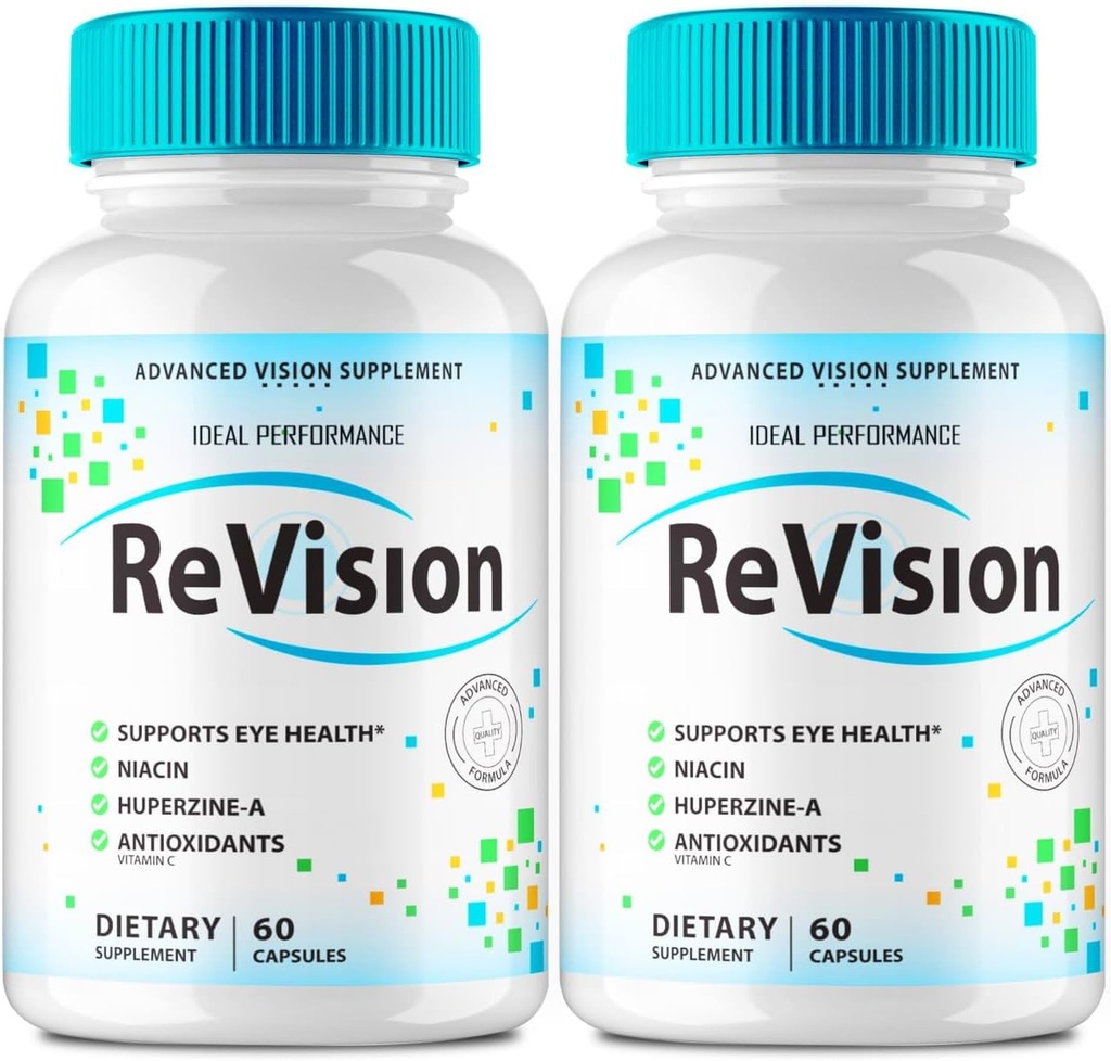 DESEMPENHO IDEAL (2 Pack) Revisão Suplemento ocular Comprimidos Visão Avançada 2.0 Cuidados Oculares Cápsulas Vitamina Complexo Pro (120 Cápsulas)
