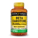 Mason Natural Vitamina A Beta Caroteno 25.000 UI, Suporta Visão, Função celular e Saúde Imune, 100 Softgels, Pacote de 3