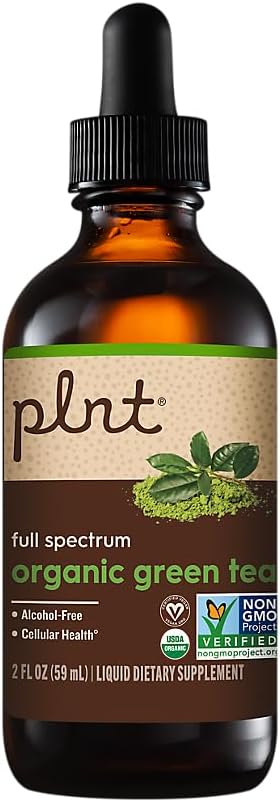 Plnt Organic Liquid Green Tea a Full Spectrum a Suports Cellular Health - Alcohol-free (2 fl. oz.)