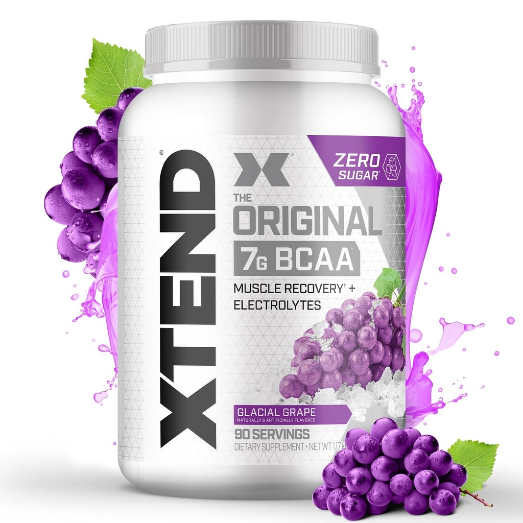 Xtend Original BCAA pó 7g BCAA e 2,5g L-Glutamina, Açúcar Free pós exercício muscular recuperação Beber com aminoácidos para homens e mulheres, 90 Servings