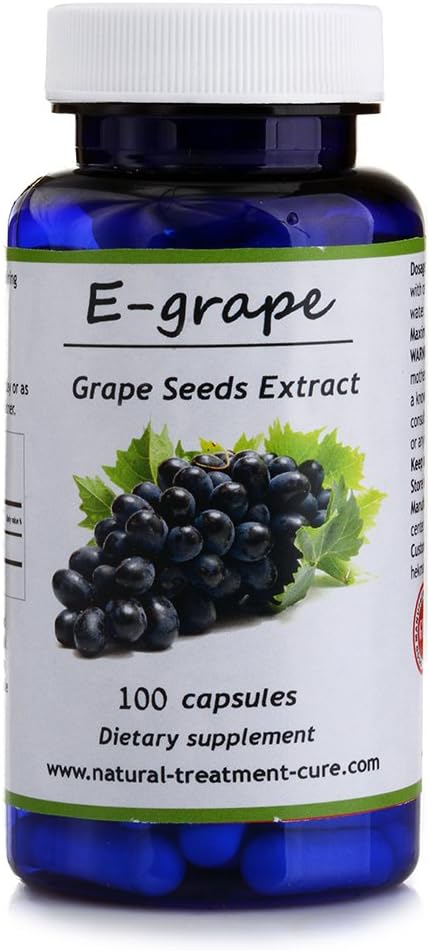 Hekma Center Pure Extract of Grape Seed - Vitis Vinifera - 100 Cápsulas - Vegan
