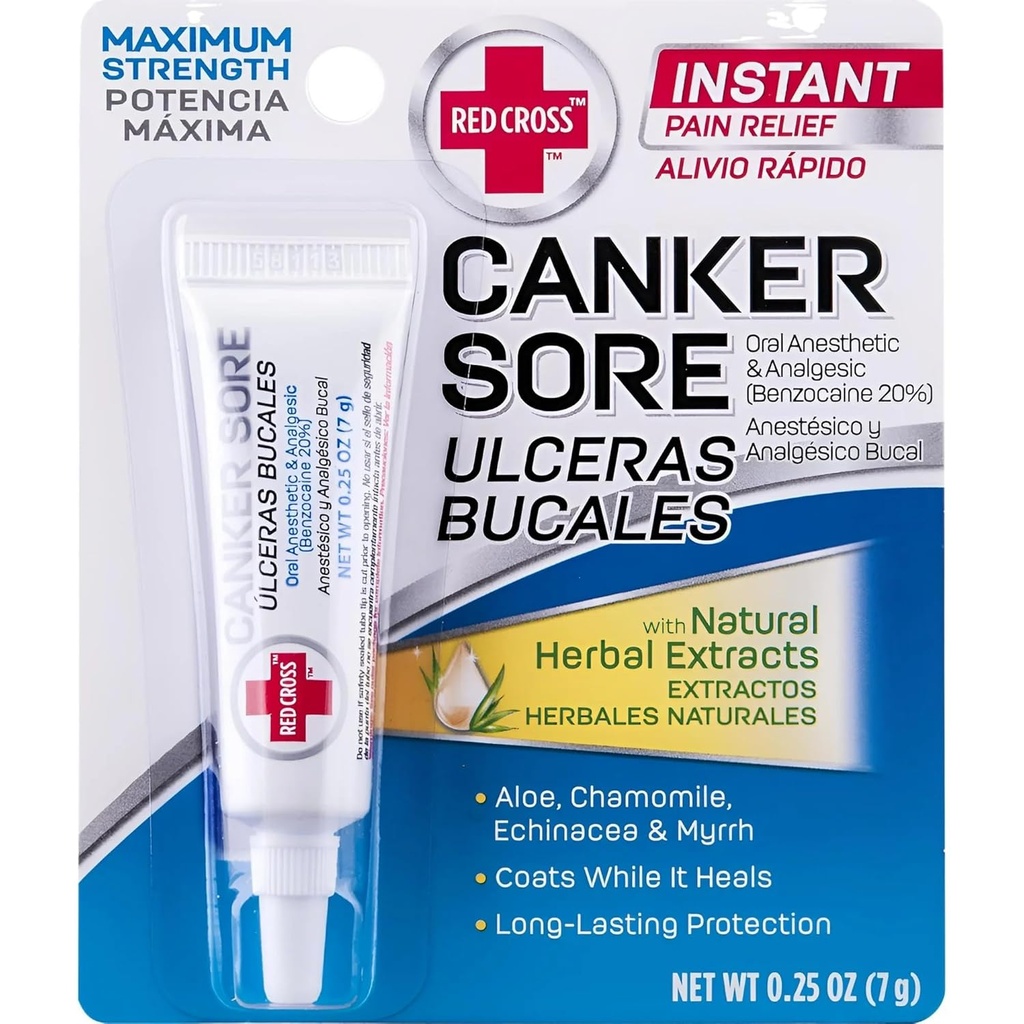 Cruz Vermelha Canker Dores Medicação - 0,25 Oz (Packaging May Vary)