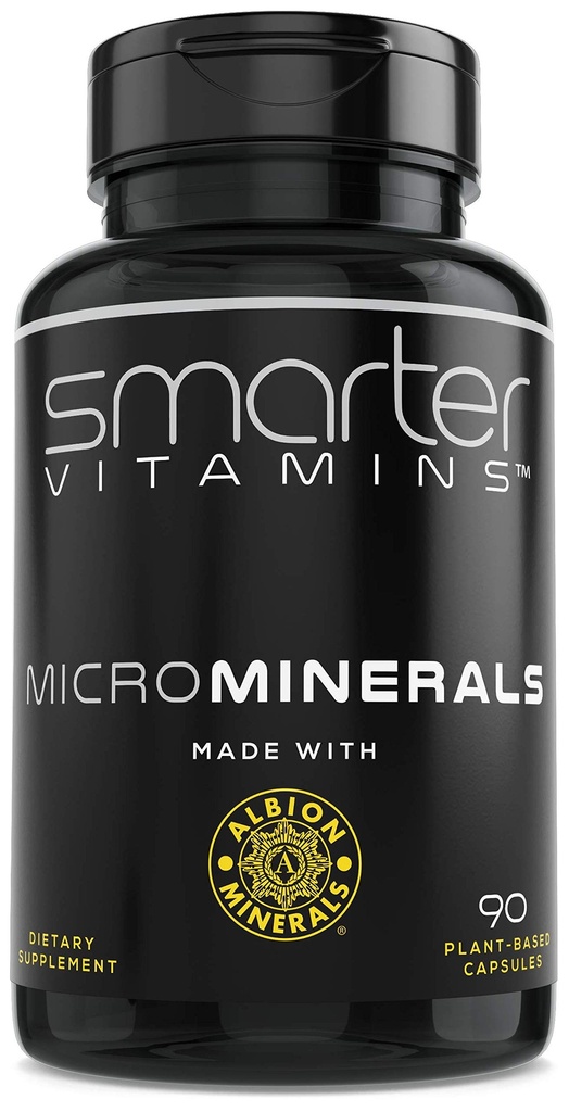 15mg Glicecinato de zinco de Albion® 6 Essential Trace Bisglicinato Mineral, Manganês, Borão, Crómio, Selênio, Suplemento de Molibdênio, 90 Cápsulas Vegan Baseadas em Planta