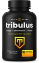 NutraChamps Tribulus Terrestris para homens, 2000mg Suplemento Booster para energia, Vitalidade, resistência e desempenho, Saponinas de força extra, 90 Cápsulas Vegan